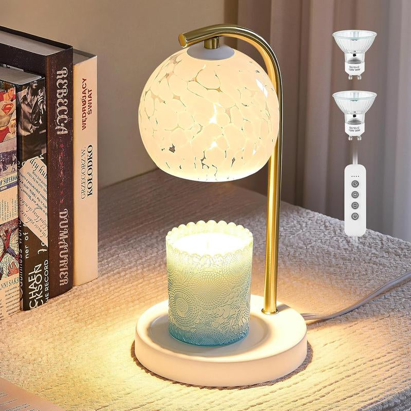 Candle Warmer Lamp Gifts for Women - Dimmable Scented Wax Melt Warmer with Timer - Housewarming Gifts for Home Bedroom Decor, Xmas Birthday Gifts for Mom, 2 Bulbs Wax Melt Lamp Ornaments Decoration