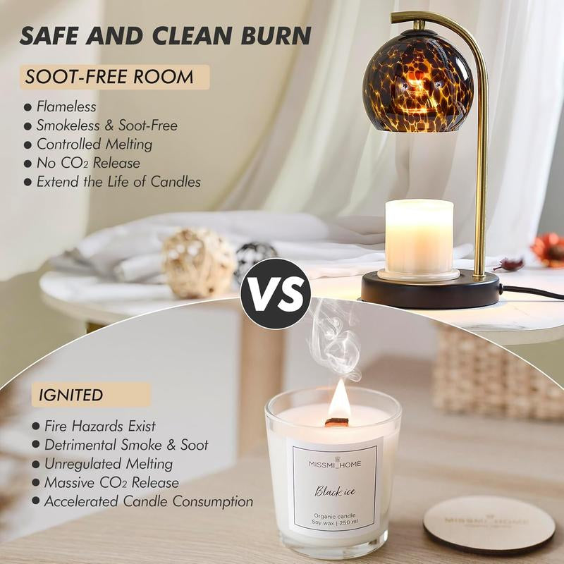Candle Warmer Lamp Gifts for Women - Dimmable Scented Wax Melt Warmer with Timer - Housewarming Gifts for Home Bedroom Decor, Xmas Birthday Gifts for Mom, 2 Bulbs Wax Melt Lamp Ornaments Decoration