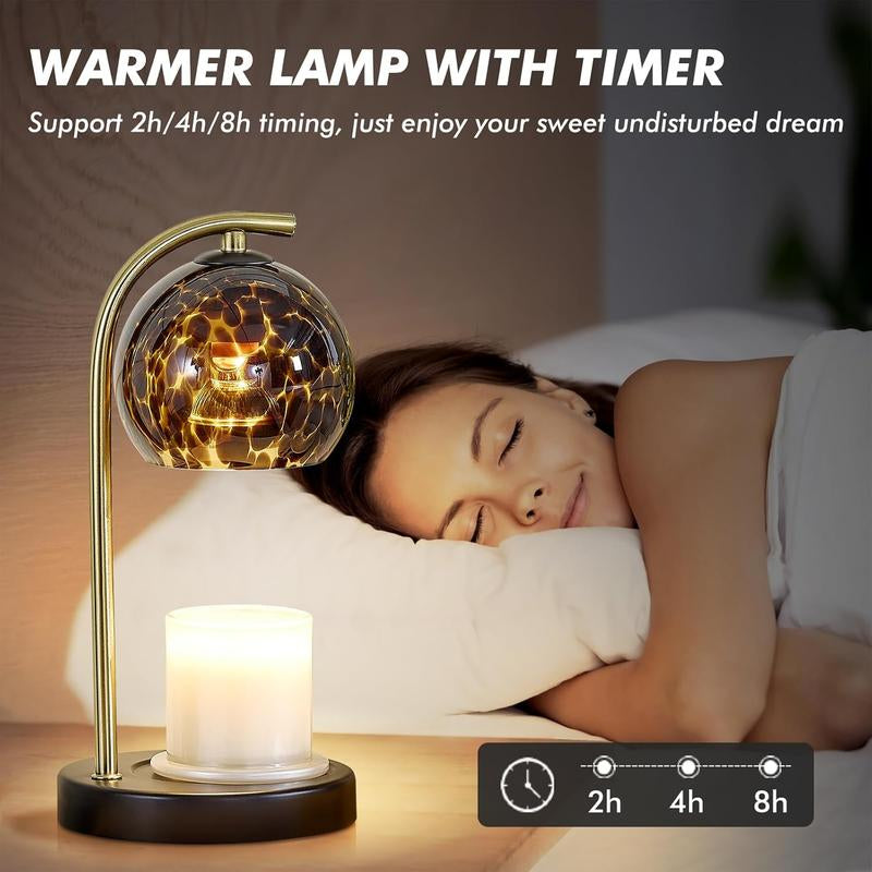 Candle Warmer Lamp Gifts for Women - Dimmable Scented Wax Melt Warmer with Timer - Housewarming Gifts for Home Bedroom Decor, Xmas Birthday Gifts for Mom, 2 Bulbs Wax Melt Lamp Ornaments Decoration