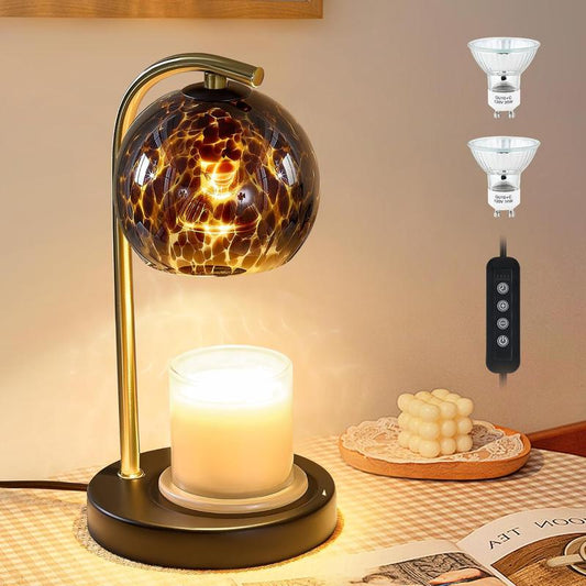 Candle Warmer Lamp Gifts for Women - Dimmable Scented Wax Melt Warmer with Timer - Housewarming Gifts for Home Bedroom Decor, Xmas Birthday Gifts for Mom, 2 Bulbs Wax Melt Lamp Ornaments Decoration